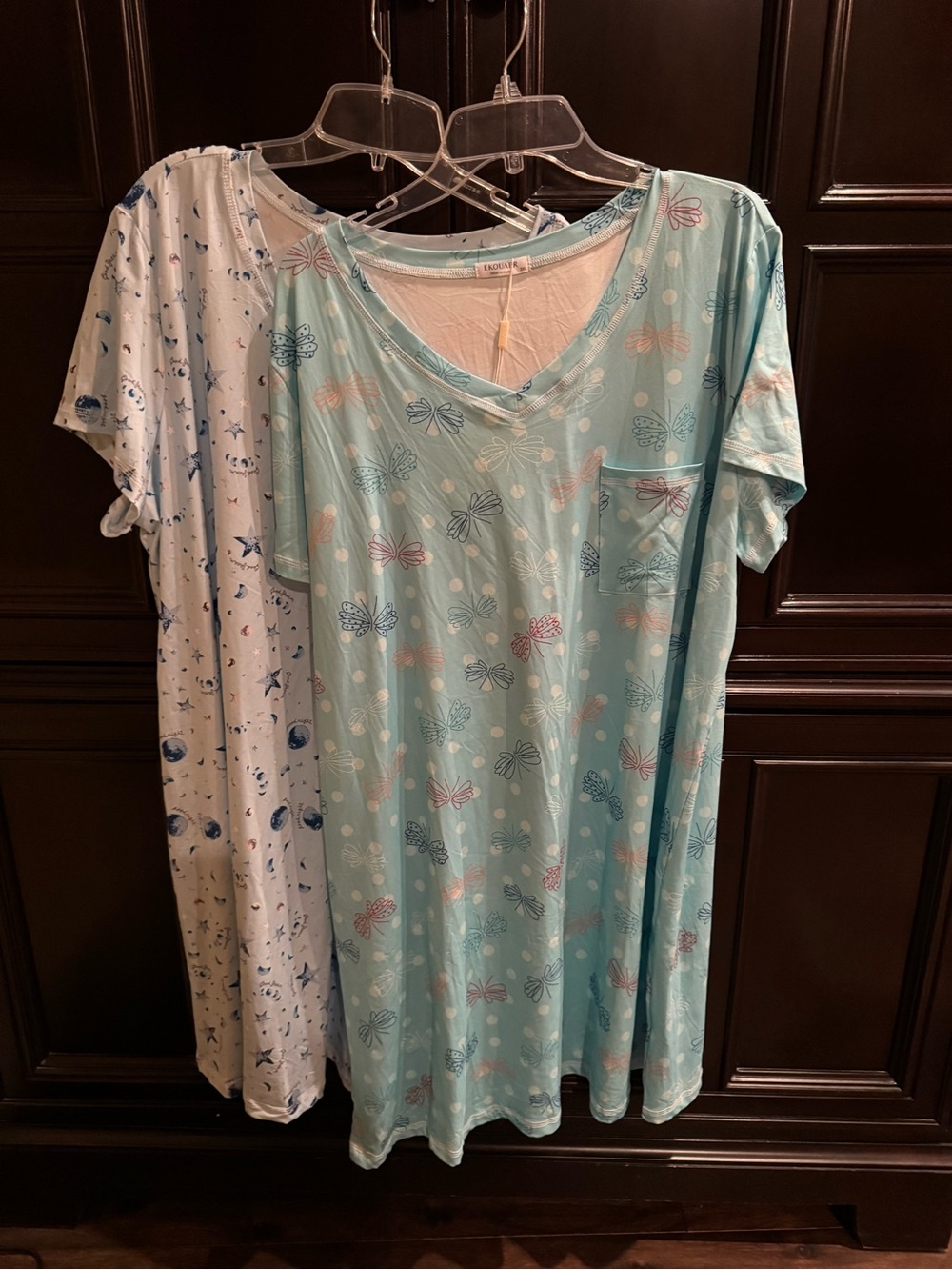 NWT Ekouaer Nightgown for Women Short Sleeve Sleepwear -Lot of 2 Size 3XL